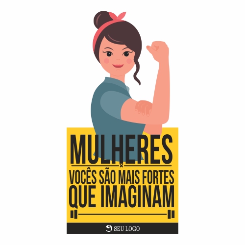 Adesivo de Vitrine - Dia das Mulheres - Mais Fortes